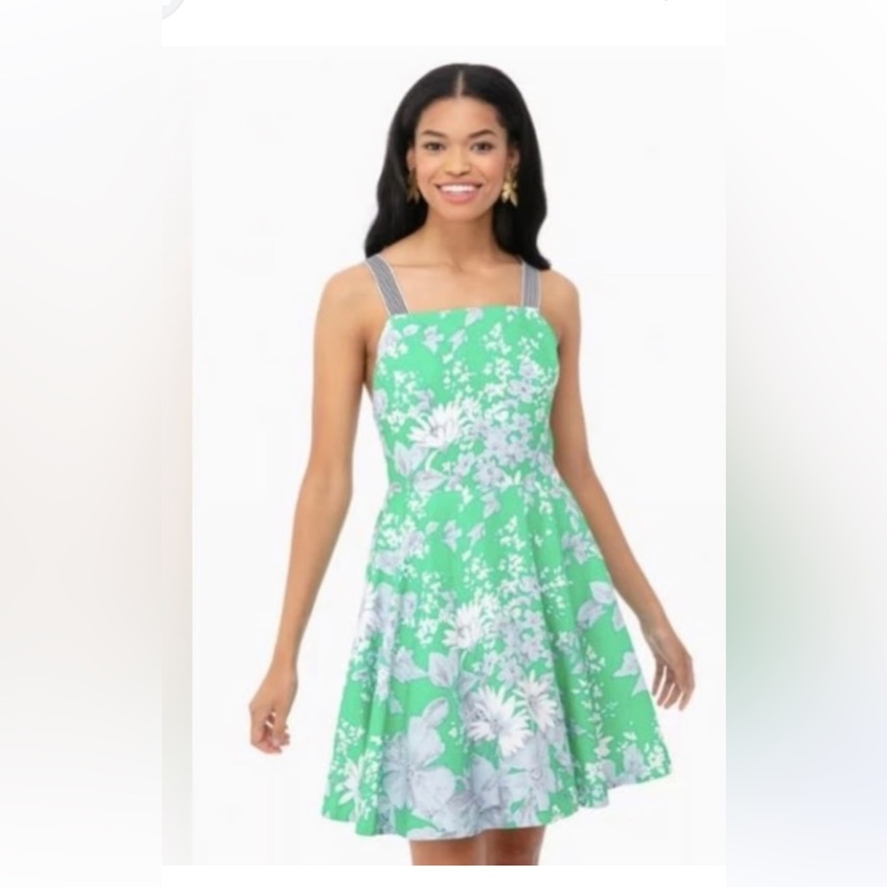 Tuckernuck Lila Apron Pinafore Floral Dress  - Size Small